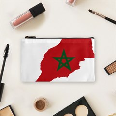 Morocco Flag Map Geography Outline Cosmetic Bag (small) by Sapixe