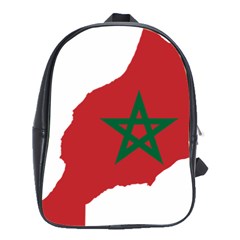 Morocco Flag Map Geography Outline School Bag (large) by Sapixe