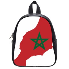 Morocco Flag Map Geography Outline School Bag (small) by Sapixe