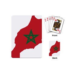 Morocco Flag Map Geography Outline Playing Cards Single Design (mini) by Sapixe