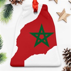 Morocco Flag Map Geography Outline Bell Ornament (two Sides) by Sapixe