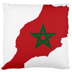 Morocco Flag Map Geography Outline Large Cushion Case (one Side) by Sapixe