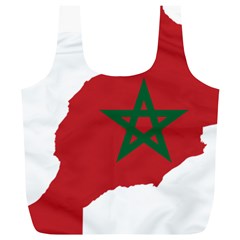 Morocco Flag Map Geography Outline Full Print Recycle Bag (xl) by Sapixe