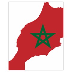 Morocco Flag Map Geography Outline Drawstring Bag (small) by Sapixe