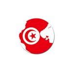 Tunisia Flag Map Geography Outline Golf Ball Marker (10 pack) Front