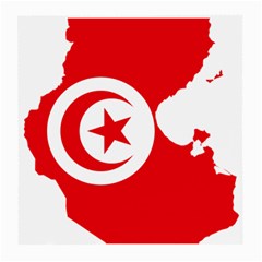 Tunisia Flag Map Geography Outline Medium Glasses Cloth by Sapixe