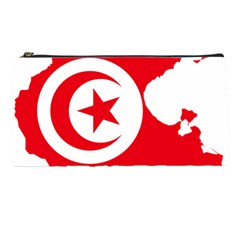 Tunisia Flag Map Geography Outline Pencil Cases by Sapixe