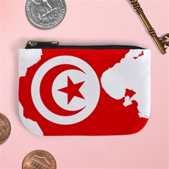 Tunisia Flag Map Geography Outline Mini Coin Purse by Sapixe