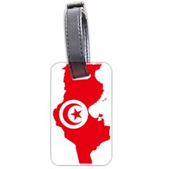 Tunisia Flag Map Geography Outline Luggage Tag (two Sides) by Sapixe