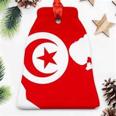 Tunisia Flag Map Geography Outline Bell Ornament (two Sides) by Sapixe