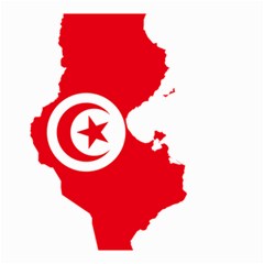 Tunisia Flag Map Geography Outline Small Garden Flag (two Sides) by Sapixe