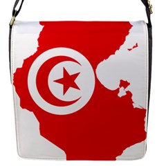 Tunisia Flag Map Geography Outline Flap Closure Messenger Bag (s) by Sapixe