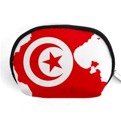 Tunisia Flag Map Geography Outline Accessory Pouch (medium) by Sapixe