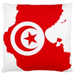 Tunisia Flag Map Geography Outline Standard Flano Cushion Case (one Side) by Sapixe