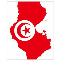 Tunisia Flag Map Geography Outline Drawstring Bag (small) by Sapixe