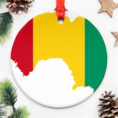 Guinea Flag Map Geography Outline Ornament (round) by Sapixe