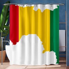 Guinea Flag Map Geography Outline Shower Curtain 60  X 72  (medium)  by Sapixe