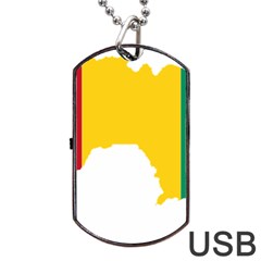 Guinea Flag Map Geography Outline Dog Tag Usb Flash (one Side) by Sapixe