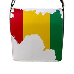 Guinea Flag Map Geography Outline Flap Closure Messenger Bag (l) by Sapixe