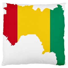 Guinea Flag Map Geography Outline Large Flano Cushion Case (one Side) by Sapixe