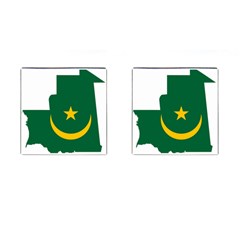 Mauritania Flag Map Geography Cufflinks (square) by Sapixe