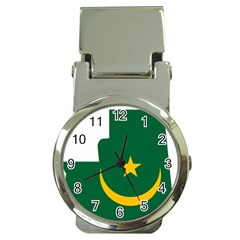 Mauritania Flag Map Geography Money Clip Watches by Sapixe