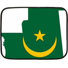 Mauritania Flag Map Geography Fleece Blanket (mini) by Sapixe