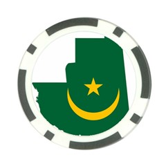 Mauritania Flag Map Geography Poker Chip Card Guard (10 Pack) by Sapixe