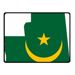 Mauritania Flag Map Geography Fleece Blanket (small) by Sapixe