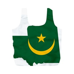 Mauritania Flag Map Geography Full Print Recycle Bag (m) by Sapixe