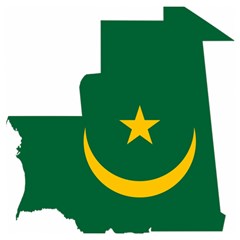 Mauritania Flag Map Geography Wooden Puzzle Square