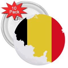 Belgium Country Europe Flag 3  Buttons (10 Pack)  by Sapixe