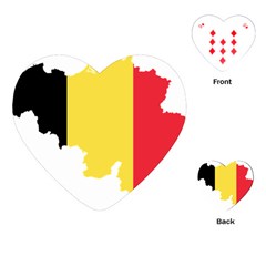 Belgium Country Europe Flag Playing Cards Single Design (heart) by Sapixe