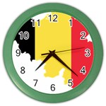 Belgium Country Europe Flag Color Wall Clock Front