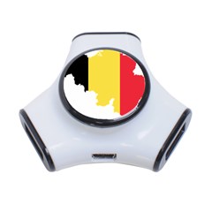 Belgium Country Europe Flag 3-port Usb Hub by Sapixe