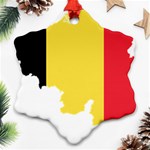 Belgium Country Europe Flag Snowflake Ornament (Two Sides) Front