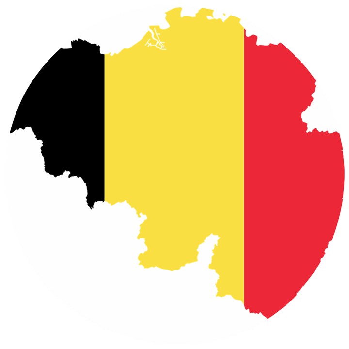 Belgium Country Europe Flag Wooden Puzzle Round