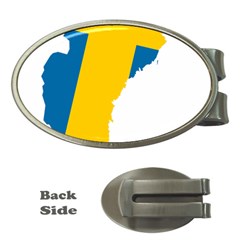 Sweden Country Europe Flag Borders Money Clips (oval)  by Sapixe