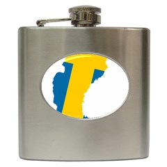 Sweden Country Europe Flag Borders Hip Flask (6 Oz) by Sapixe