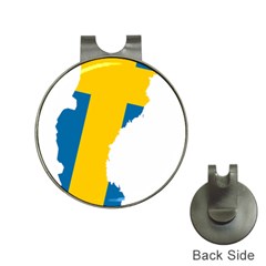 Sweden Country Europe Flag Borders Hat Clips With Golf Markers by Sapixe