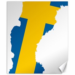 Sweden Country Europe Flag Borders Canvas 8  X 10  by Sapixe