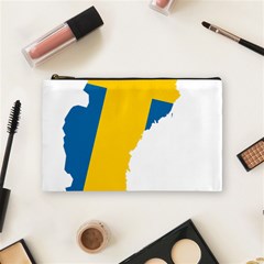 Sweden Country Europe Flag Borders Cosmetic Bag (medium) by Sapixe