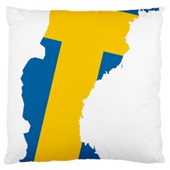 Sweden Country Europe Flag Borders Large Cushion Case (one Side) by Sapixe