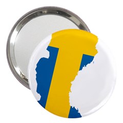 Sweden Country Europe Flag Borders 3  Handbag Mirrors by Sapixe