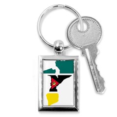 Mozambique Flag Map Geography Key Chain (rectangle) by Sapixe