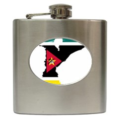 Mozambique Flag Map Geography Hip Flask (6 Oz) by Sapixe