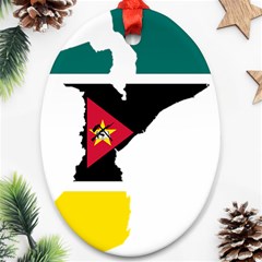 Mozambique Flag Map Geography Oval Ornament (two Sides) by Sapixe