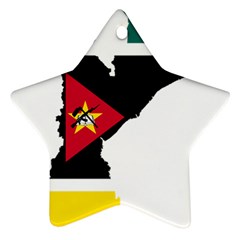 Mozambique Flag Map Geography Star Ornament (two Sides) by Sapixe