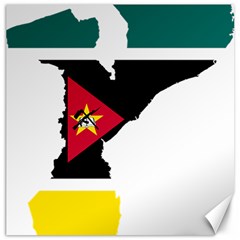 Mozambique Flag Map Geography Canvas 16  X 16  by Sapixe