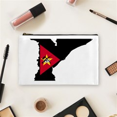 Mozambique Flag Map Geography Cosmetic Bag (medium) by Sapixe